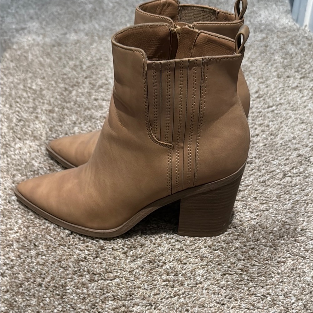 Tan Leather Ankle Boots